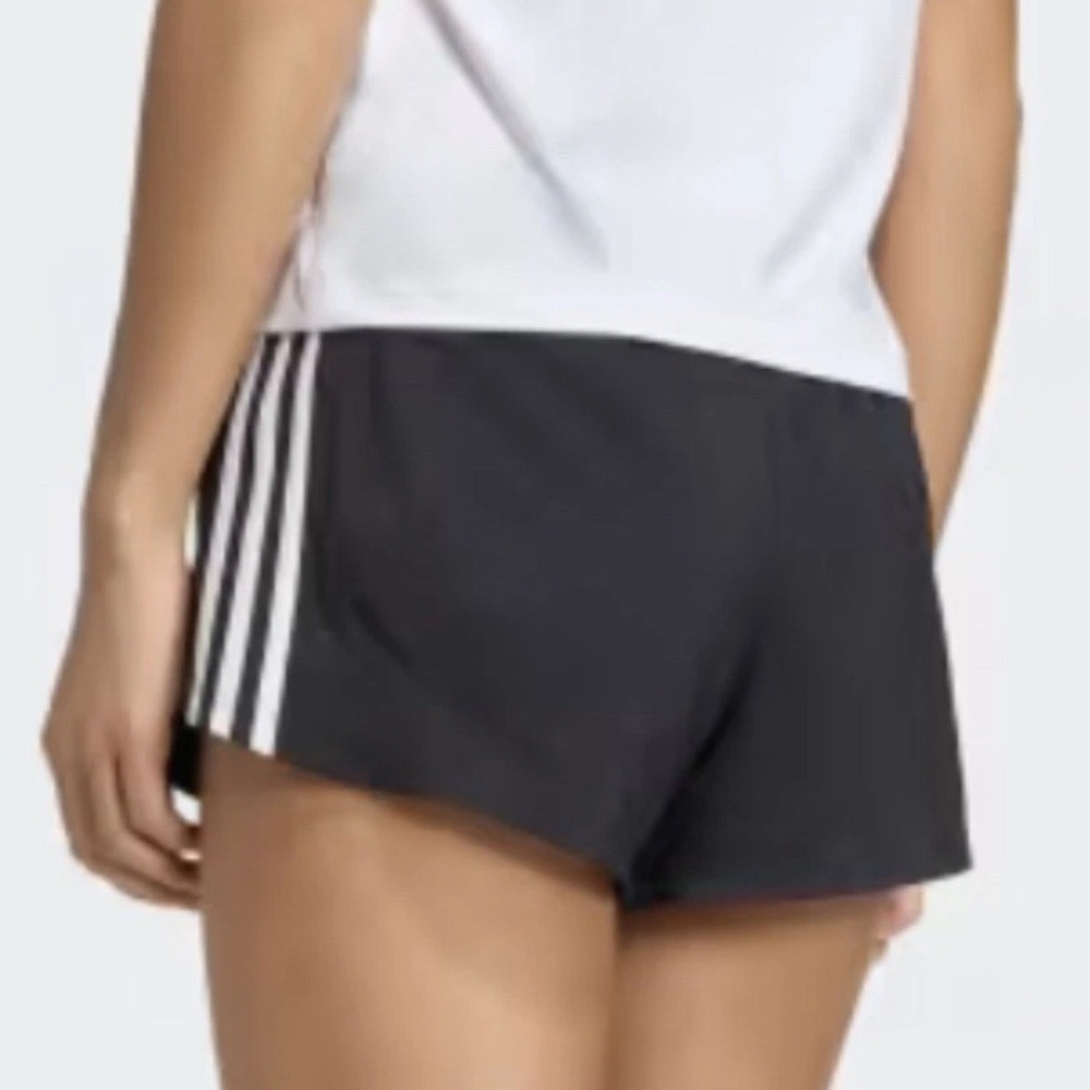 Adidas Women's Black 3-Stripes Running Shorts - Picture 2 of 8